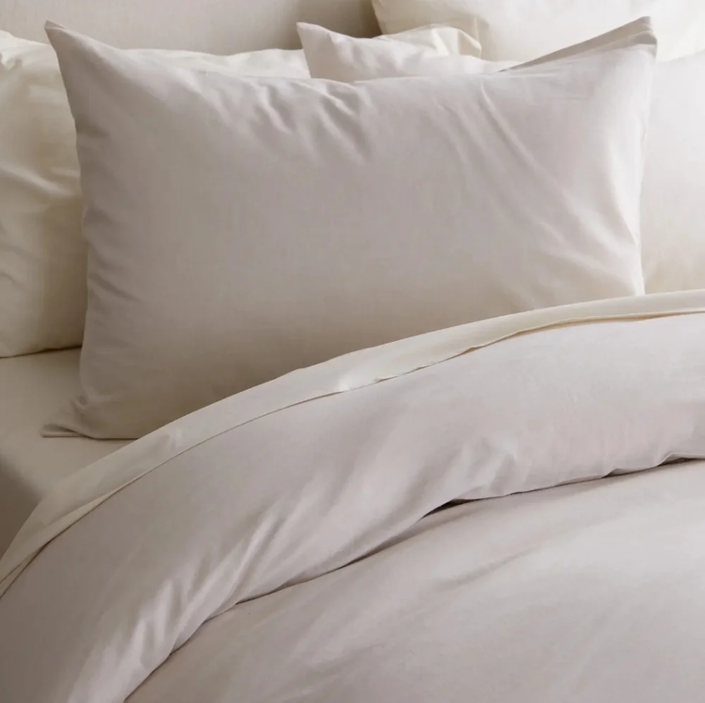 Quince Cotton & Cashmere Duvet Cover Natural Set! Full/ Queen (832)